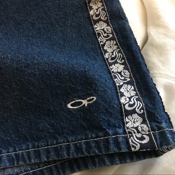 Vintage 90s OP Lace up Denim Shorts - Picture 3 of 6